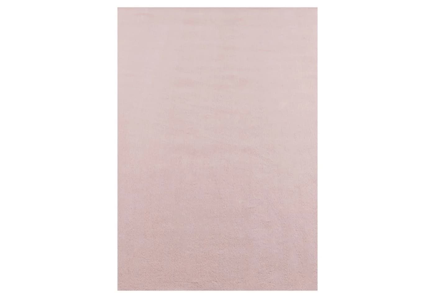 KADIMA DESIGN Teppich LECH Rosa Unifarben Kurzflor