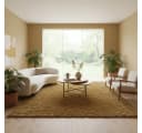 KADIMA DESIGN Shaggy Teppich SPREE Gold 60x110 cm Bild 1