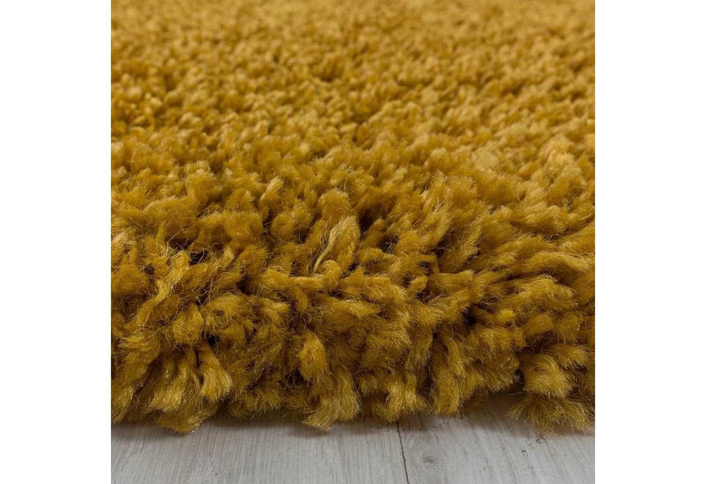 KADIMA DESIGN Shaggy Teppich SPREE Gold 60x110 cm - Bild 4