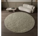 KADIMA DESIGN Shaggy Teppich SPREE Natur 80x80 cm Bild 3