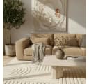 KADIMA DESIGN Teppich RIGI 3D-Effekt Creme Skandinavisch Boho Bild 2