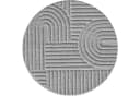KADIMA DESIGN Teppich RIGI 3D-Effekt Silber 80x80 cm Bild 1