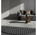 KADIMA DESIGN Teppich RIGI 3D-Effekt Silber 80x80 cm Bild 2
