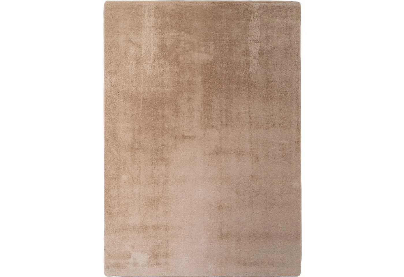 KADIMA DESIGN Teppich ISAR Beige Kurzflor Uni 80x80 cm