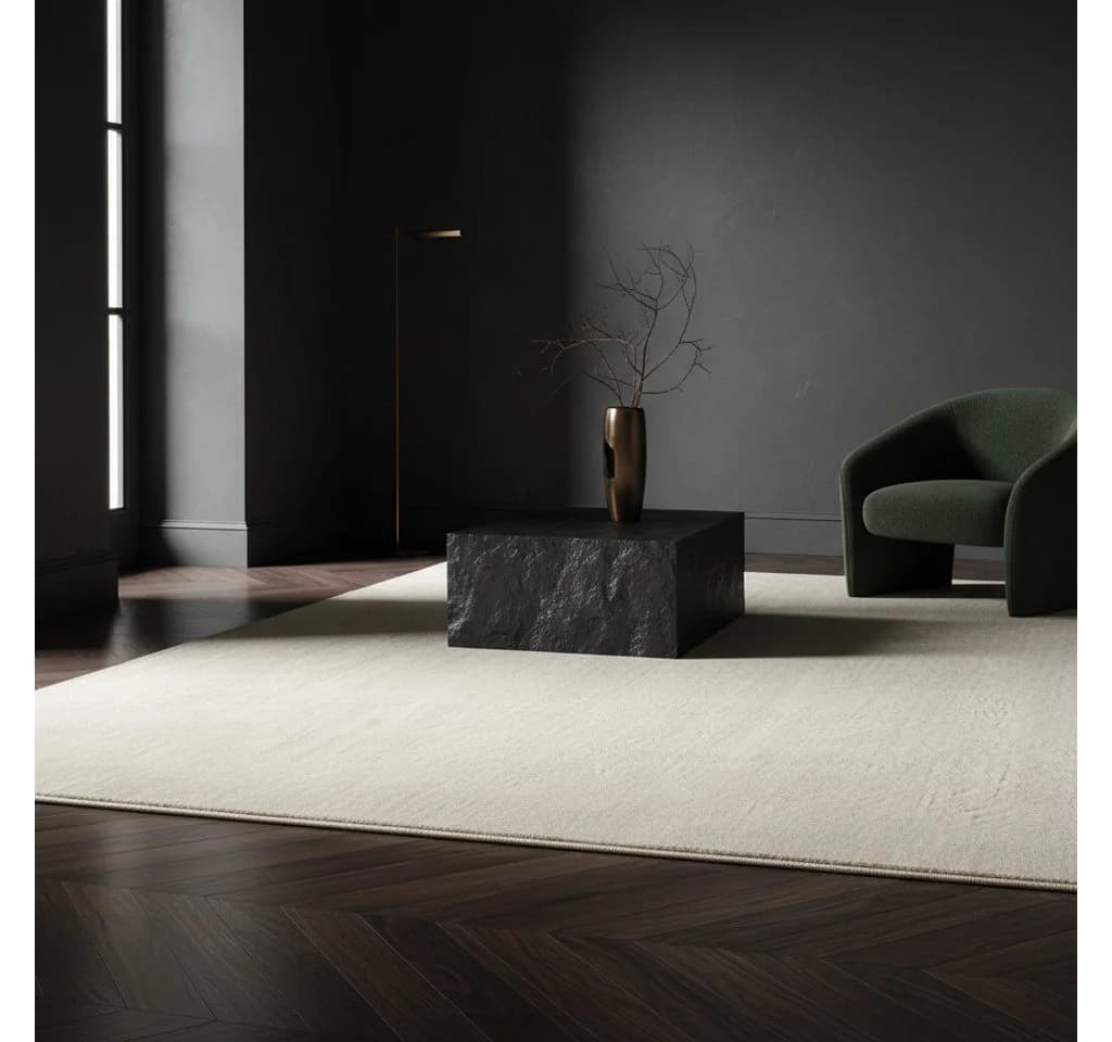 KADIMA DESIGN Teppich ISAR Creme Kurzflor Waschbar - Bild 5