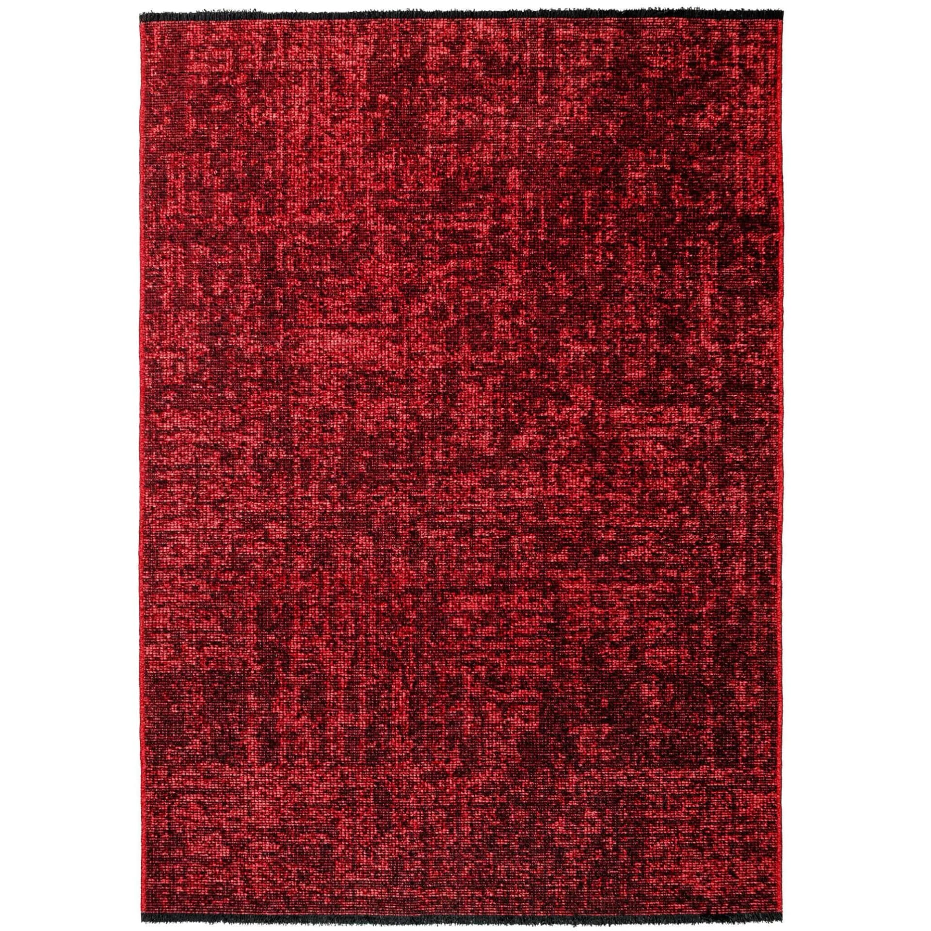 KADIMA DESIGN Teppich aus Baumwolle Waschbar KOFEL Rot 120 x 170 cm