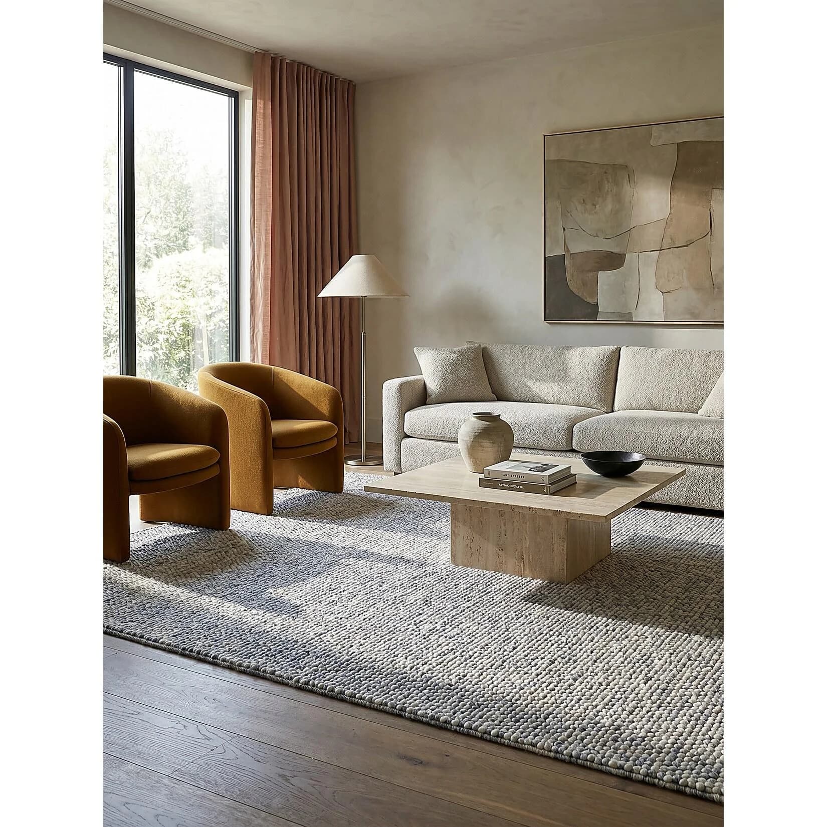 Kadima Design Teppich MEDWAY Blau Wollmischung 160x230 cm