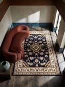 KADIMA DESIGN Teppich GLAZERT Dunkelblau Orientalisch Bild 1