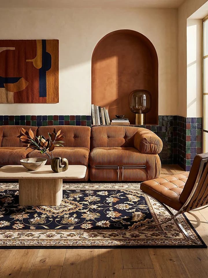 KADIMA DESIGN Teppich GLAZERT Dunkelblau Orientalisch - Bild 2