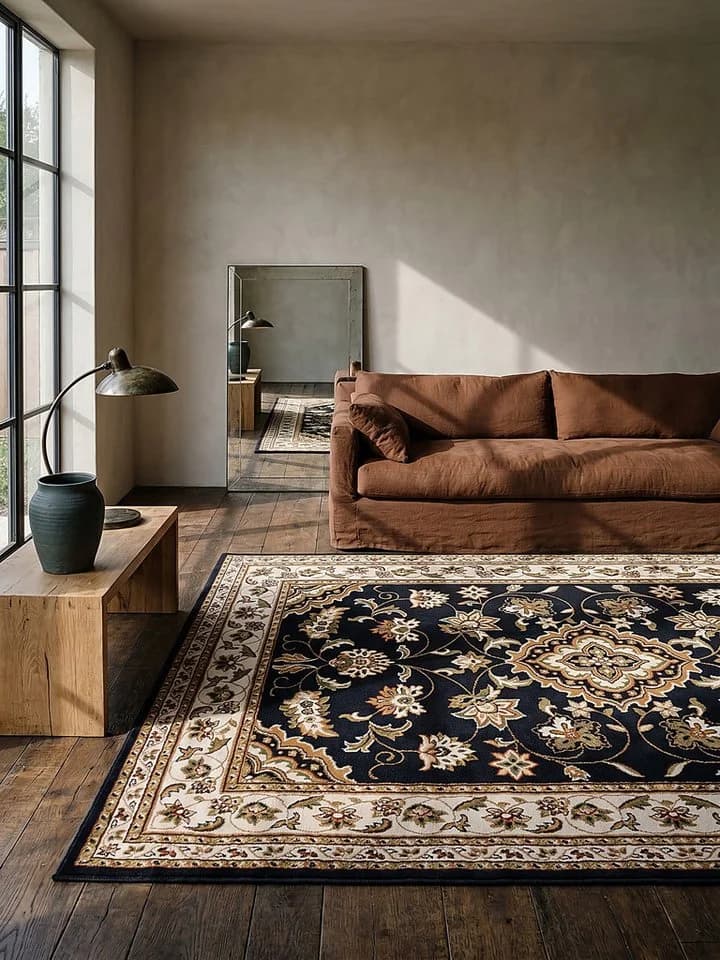 KADIMA DESIGN Teppich GLAZERT Dunkelblau Orientalisch - Bild 5