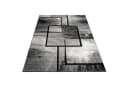 KADIMA DESIGN Teppich Dunkelgrau Geometrisches Quadratmuster Kurzflor Bild 1