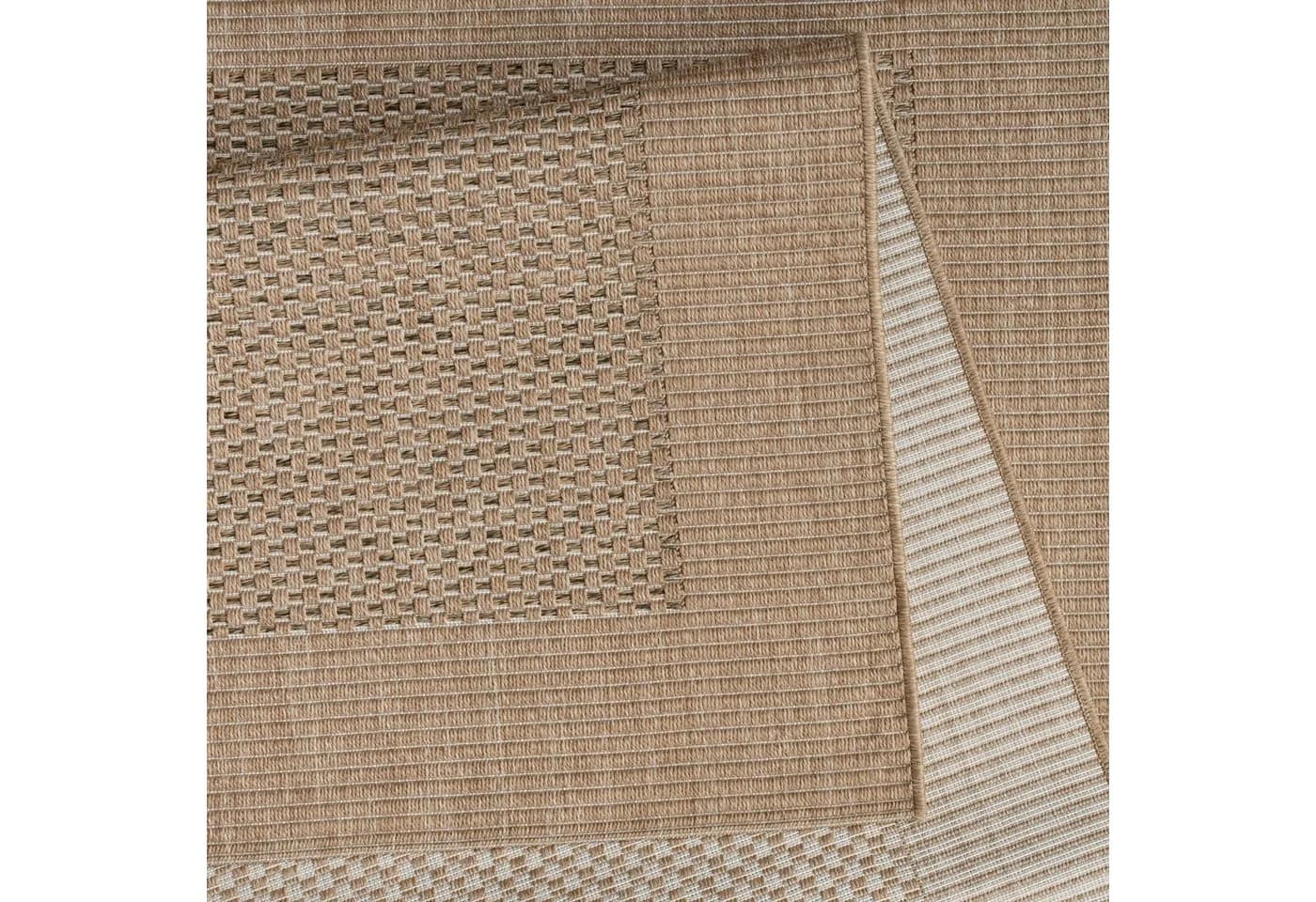 KADIMA DESIGN Teppich Beige Unifarben Bordüre Kurzflor - Bild 5