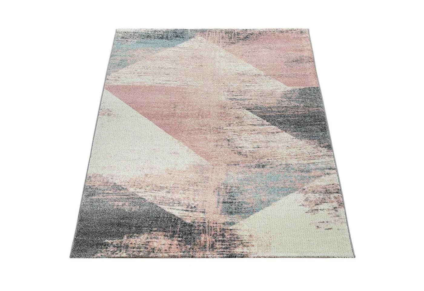 KADIMA DESIGN Teppich Farbverlauf Bunt Kurzflor