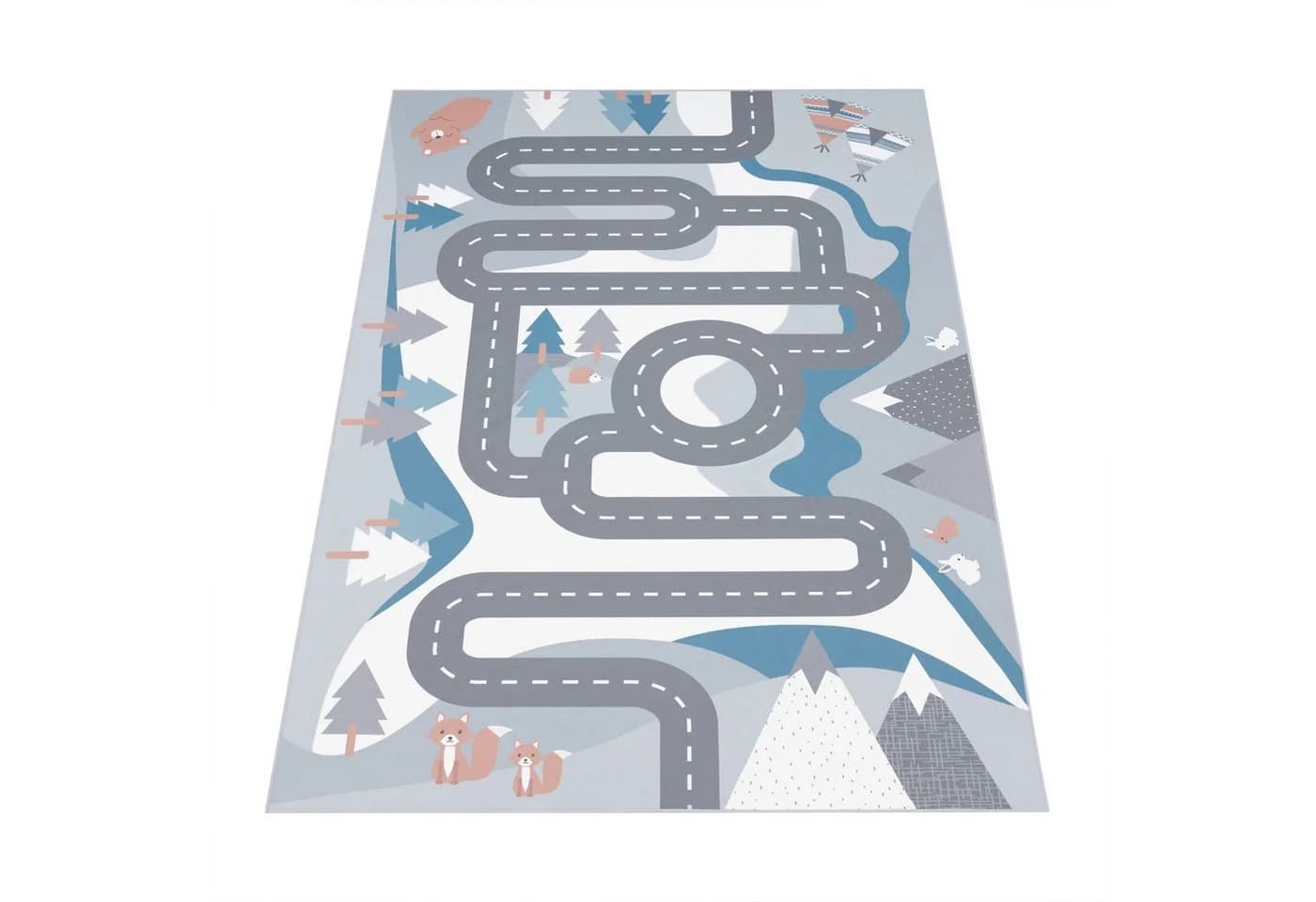 KADIMA DESIGN Kinderteppich Creme Rechteckig Polyester