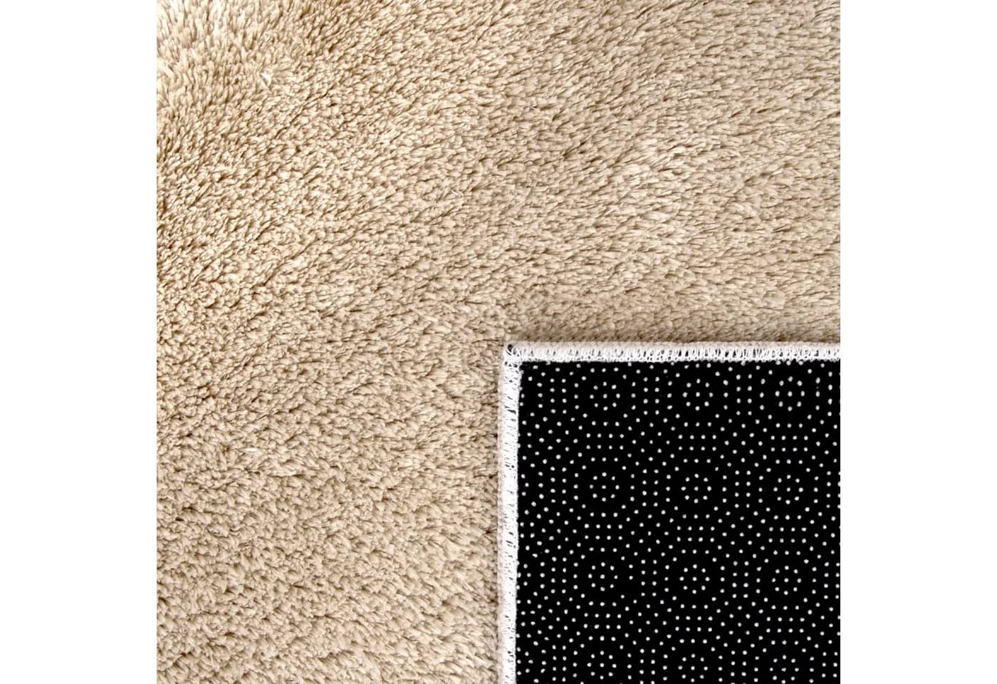 KADIMA DESIGN Teppich Kurzflor Rund Beige - Bild 5
