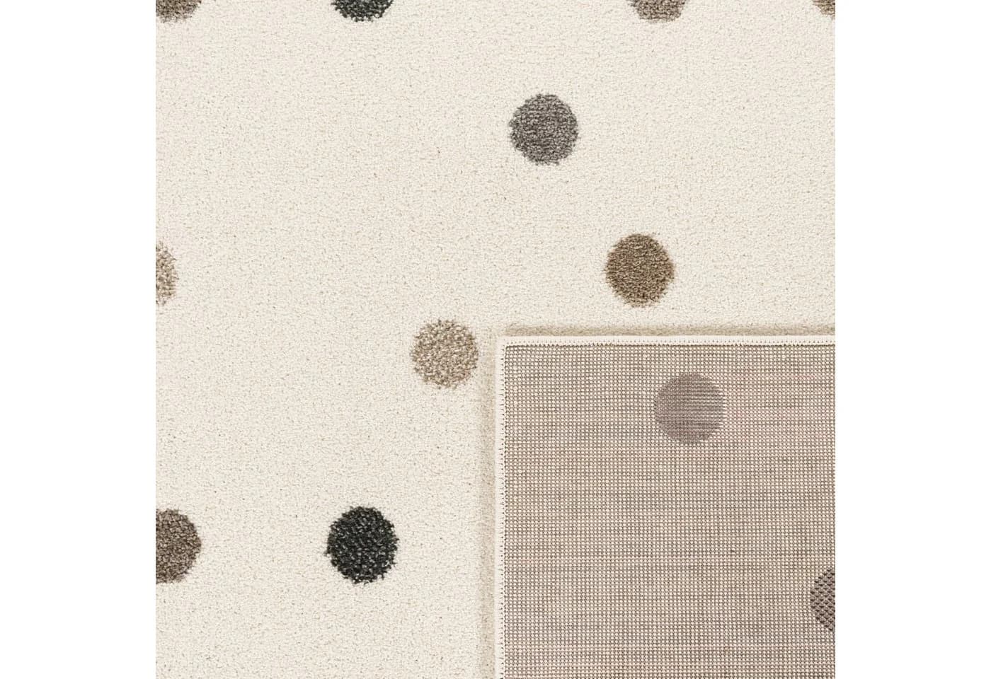KADIMA DESIGN Kinderteppich Punkte Beige Schmutzabweisend - Bild 5