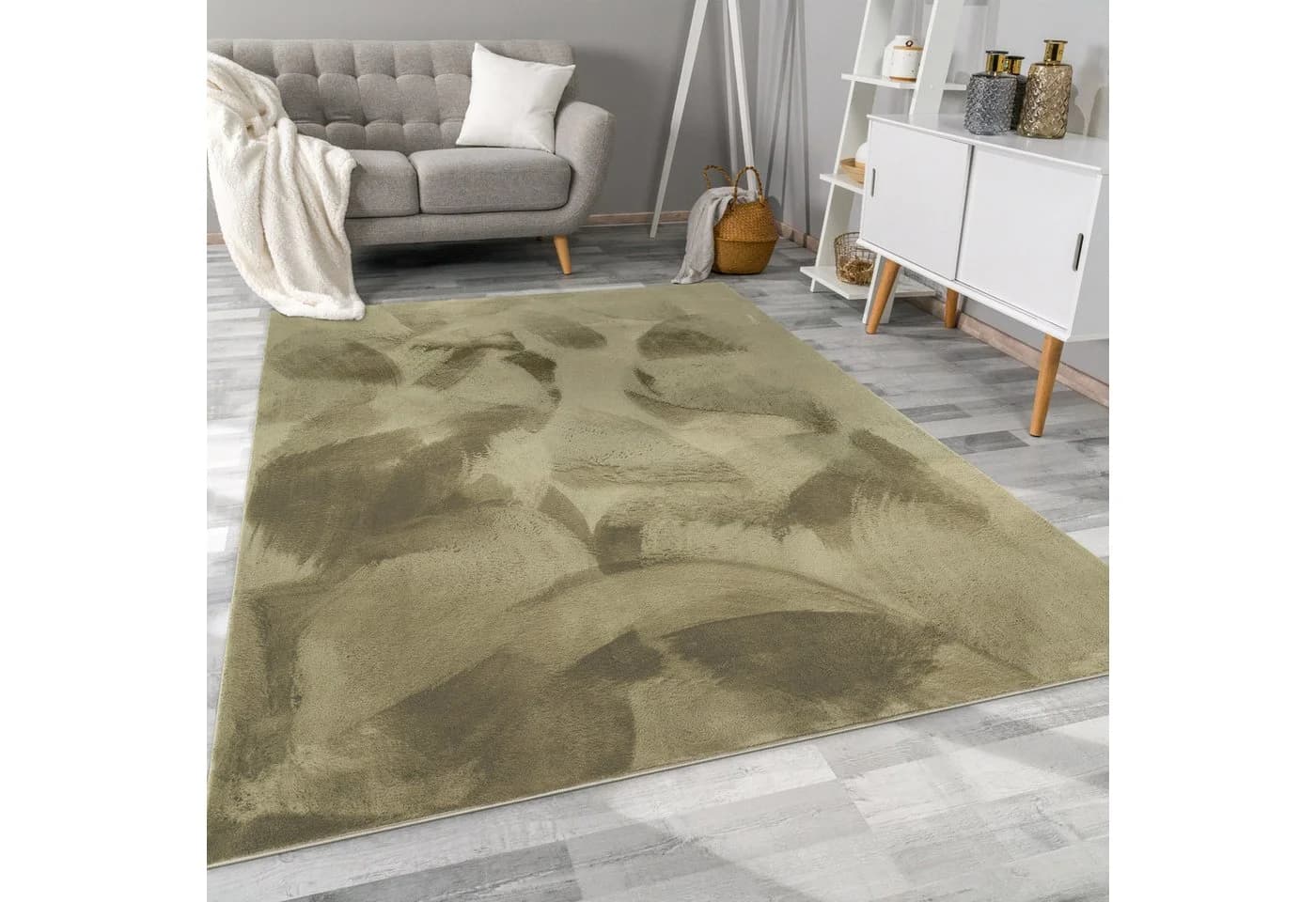 KADIMA DESIGN Kurzflor-Teppich Grün Waschbar Schmutzabweisend - Bild 2