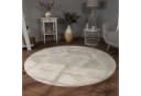 KADIMA DESIGN Teppich Einfarbig Creme Kurzflor Rund Bild 2