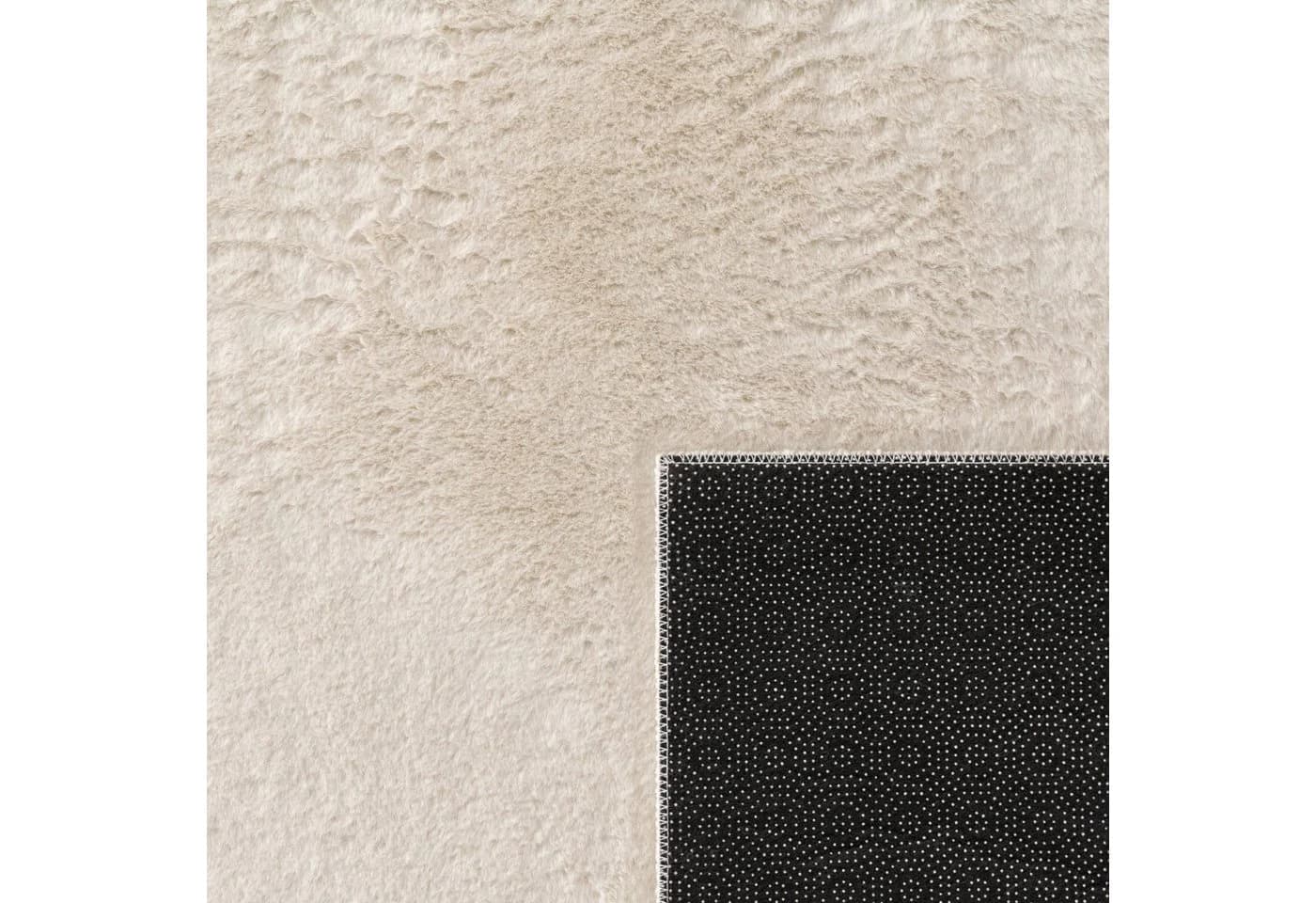 KADIMA DESIGN Teppich Einfarbig Creme Kurzflor Rund - Bild 5