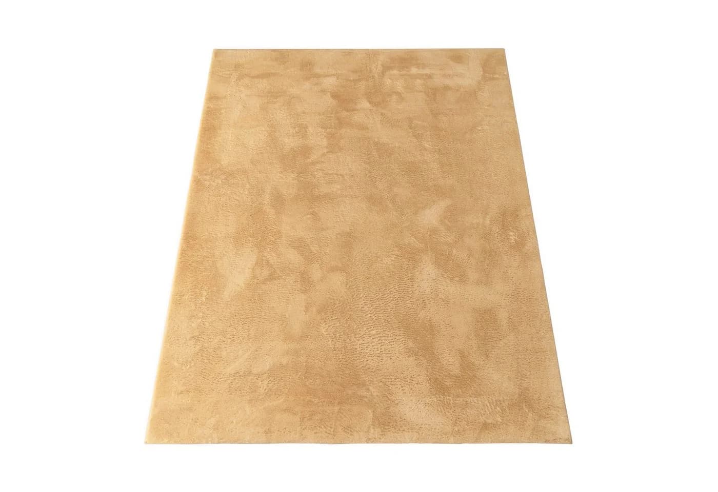 KADIMA DESIGN Teppich Einfarbig Gelb Kurzflor