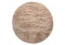 KADIMA DESIGN Shaggy Teppich Rund Beige Hochflor Waschbar Bild 4