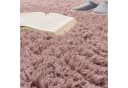 KADIMA DESIGN Teppich Rosa Rund Hochflor Shaggy waschbar Bild 1