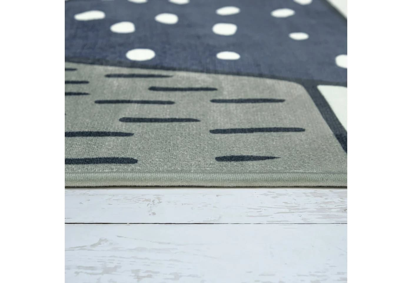 KADIMA DESIGN Kinderteppich Grau Bergmotiv Polyester - Bild 4