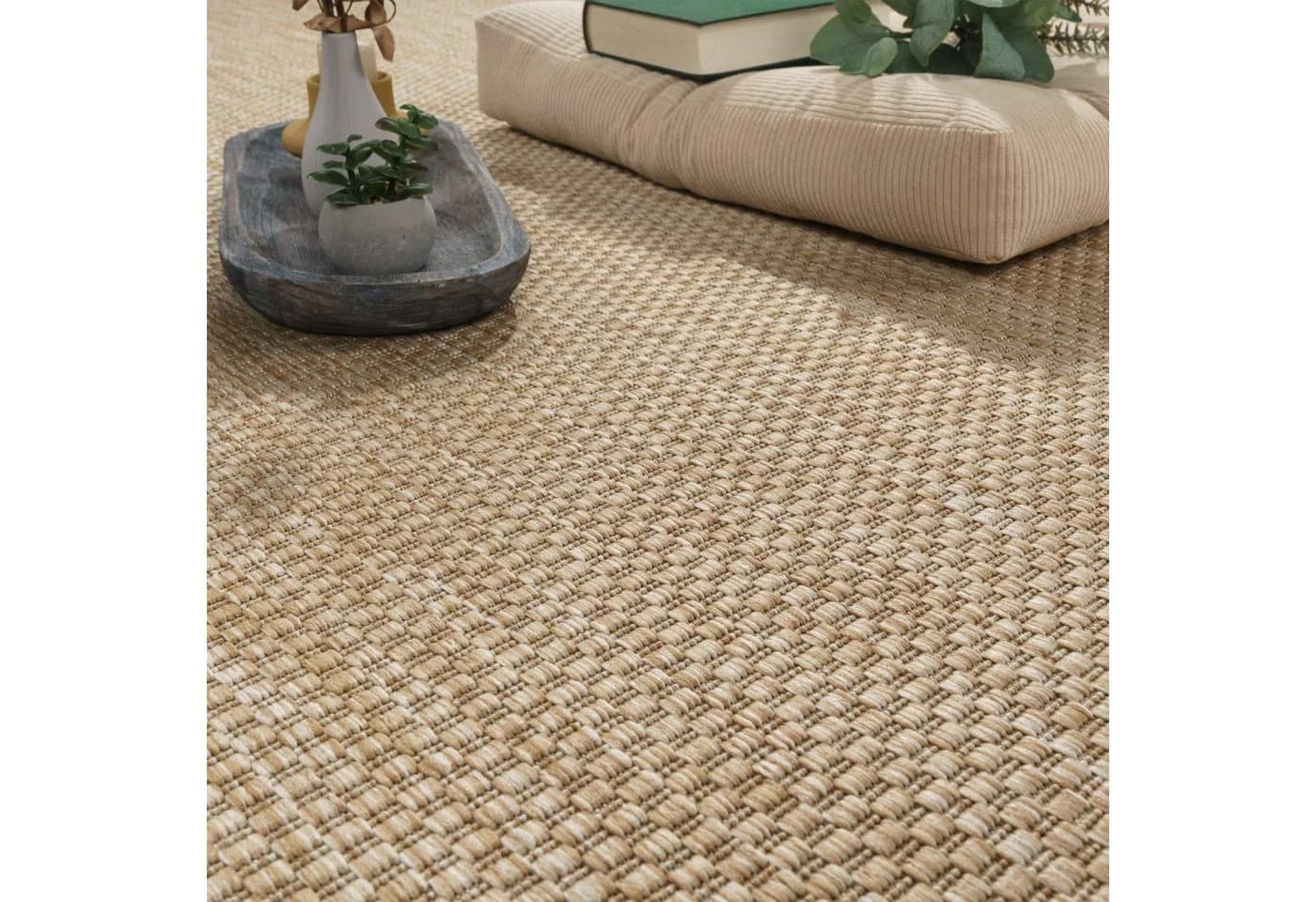 KADIMA DESIGN Teppich Unifarben Beige Kurzflor Läufer - Bild 2