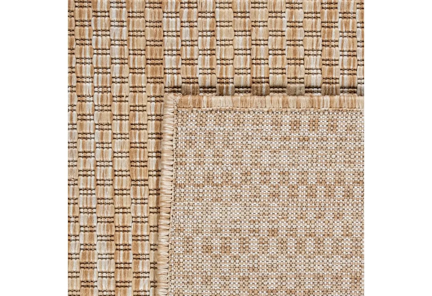KADIMA DESIGN Teppich Unifarben Beige Kurzflor Läufer - Bild 4