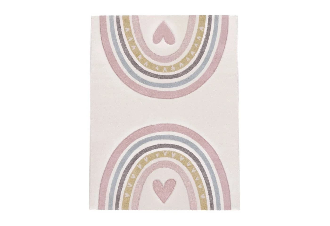 KADIMA DESIGN Kinderteppich Läufer Regenbogen Pink