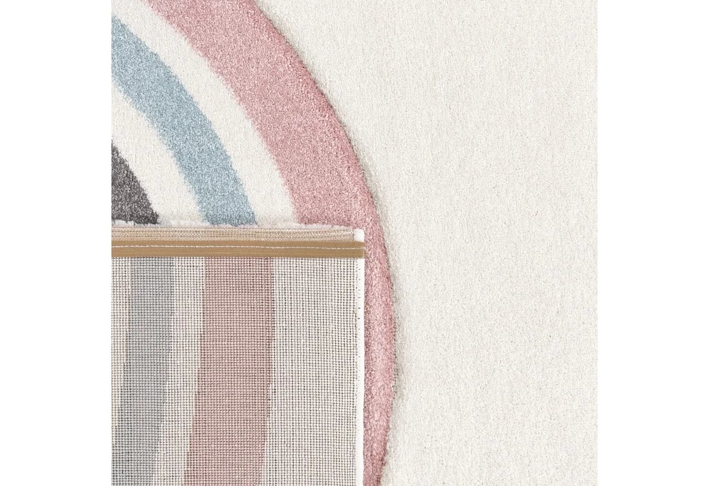 KADIMA DESIGN Kinderteppich Läufer Regenbogen Pink - Bild 5
