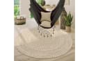 KADIMA DESIGN Teppich Boho Rund Beige 100% Baumwolle Bild 2