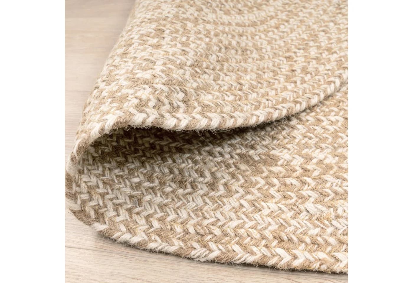 KADIMA DESIGN Teppich Boho Rund Beige 100% Baumwolle - Bild 5
