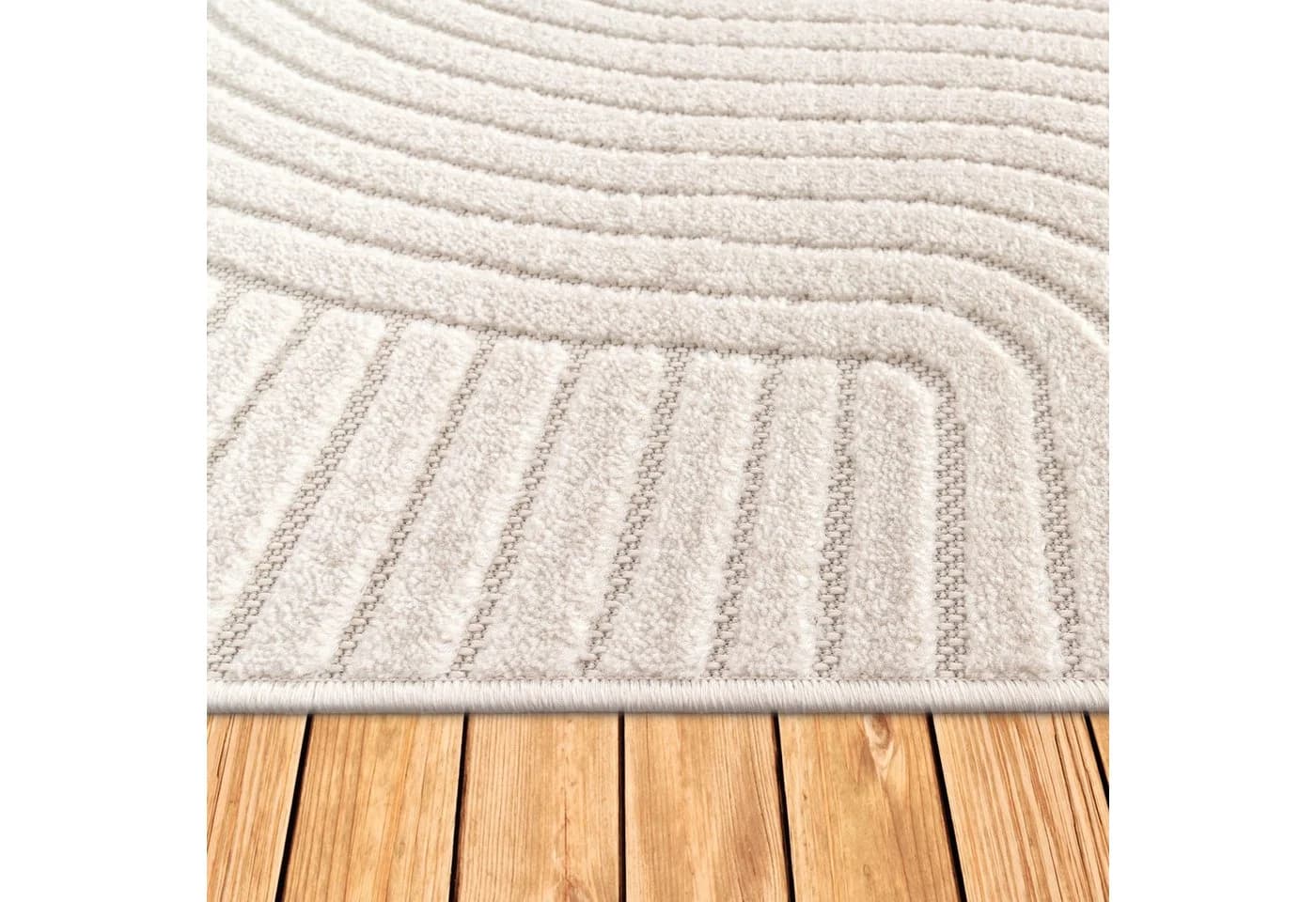 KADIMA DESIGN Teppich Creme Kurzflor Läufer 60x100 cm - Bild 4