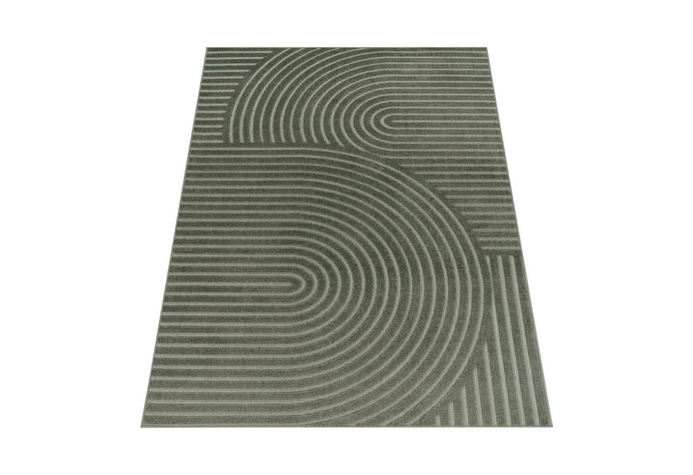 KADIMA DESIGN Teppich Grün Struktur Kurzflor Läufer