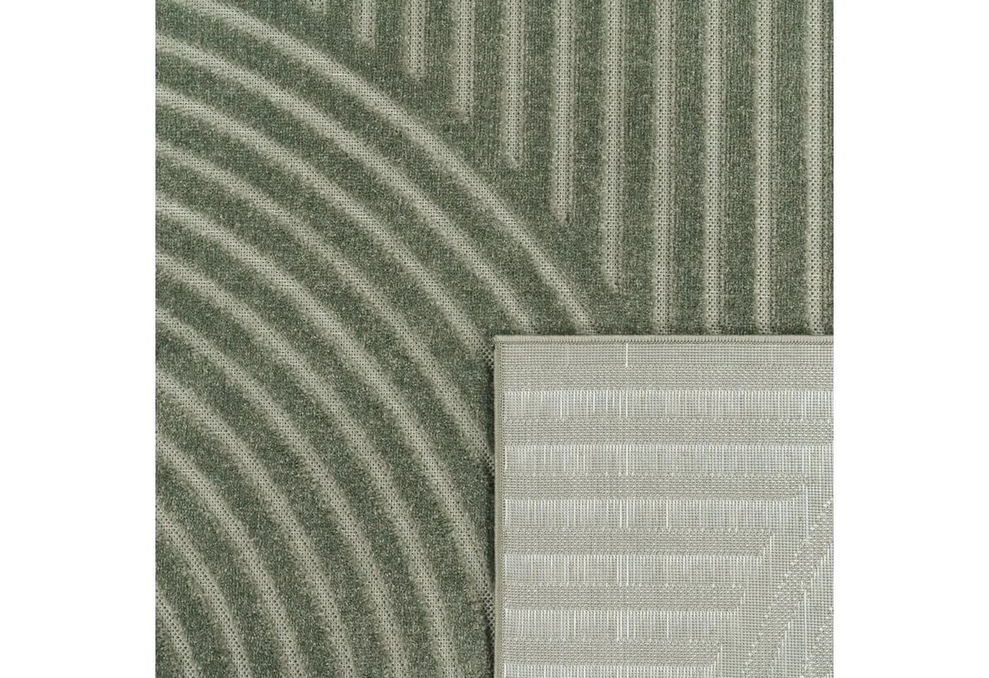 KADIMA DESIGN Teppich Grün Struktur Kurzflor Läufer - Bild 5