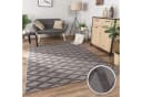 KADIMA DESIGN Teppich waschbar Rauten Anthrazit Kurzflor Bild 2