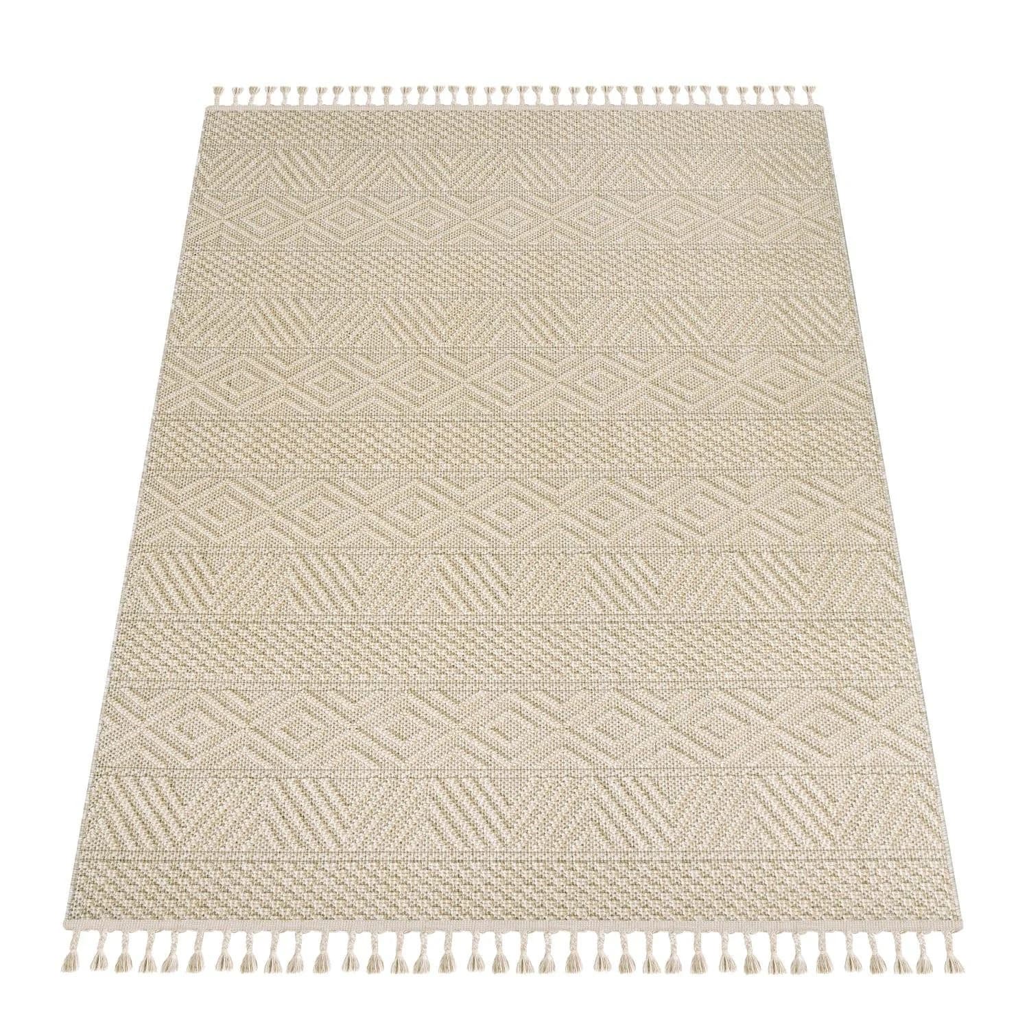 KADIMA DESIGN Kurzflorteppich Creme Struktur 80x150 cm
