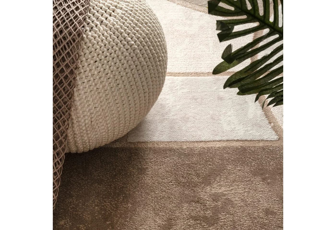 KADIMA DESIGN Teppich Kurzflor Läufer Beige Abstrakt - Bild 3