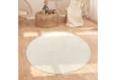 KADIMA DESIGN Teppich Kurzflor Rund Creme Bild 2