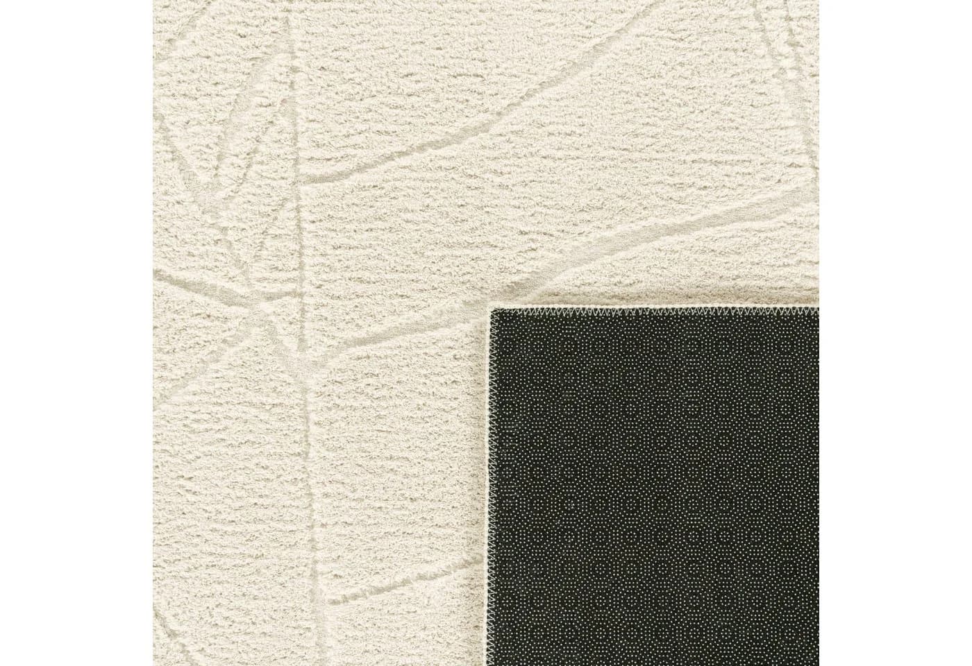 KADIMA DESIGN Teppich Rund 120 cm Creme Kurzflor Waschbar - Bild 5