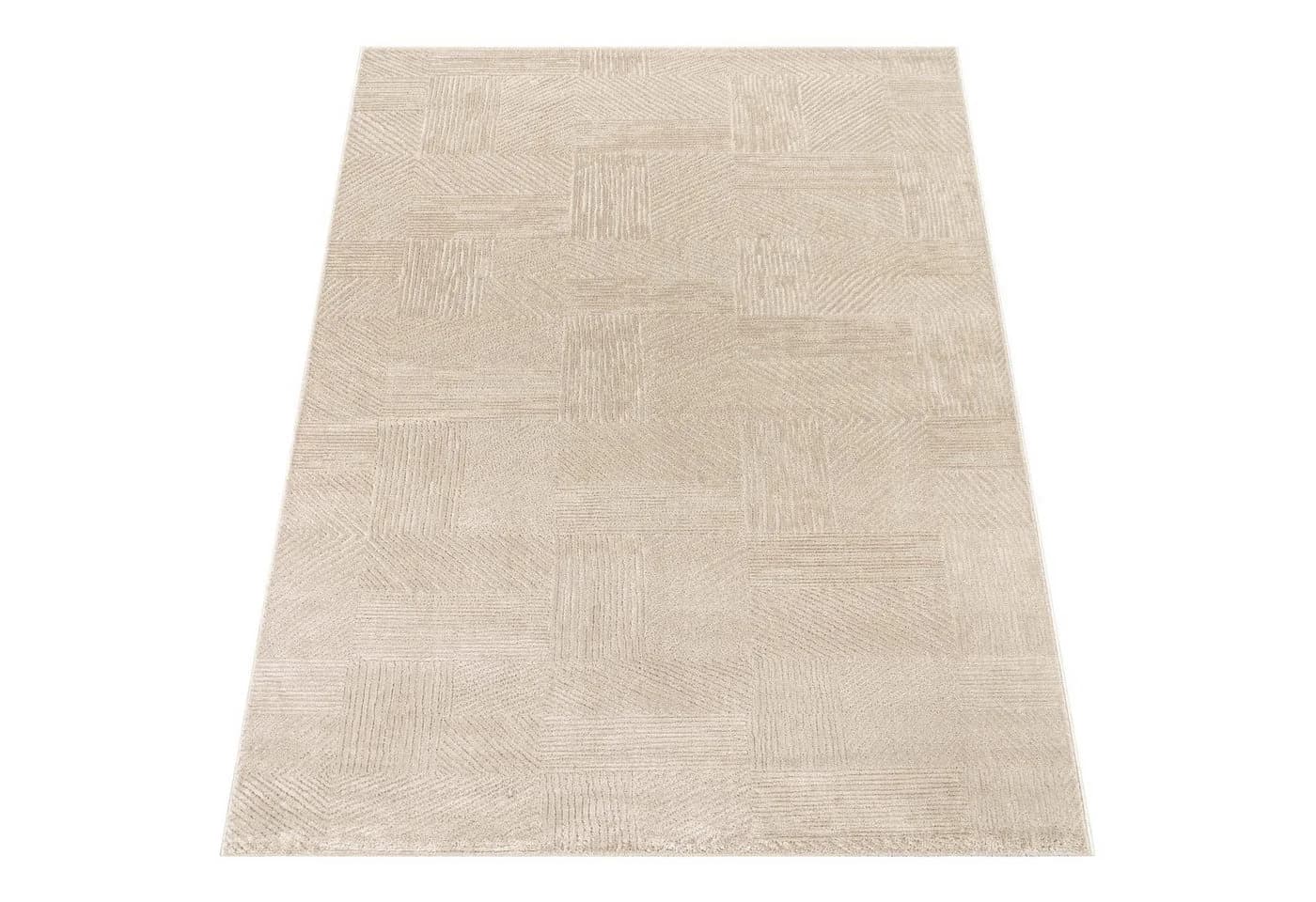 KADIMA DESIGN Teppich Unifarben Beige Kurzflor Läufer