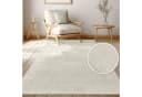KADIMA DESIGN Teppich Läufer Creme Unifarben Kurzflor Bild 2