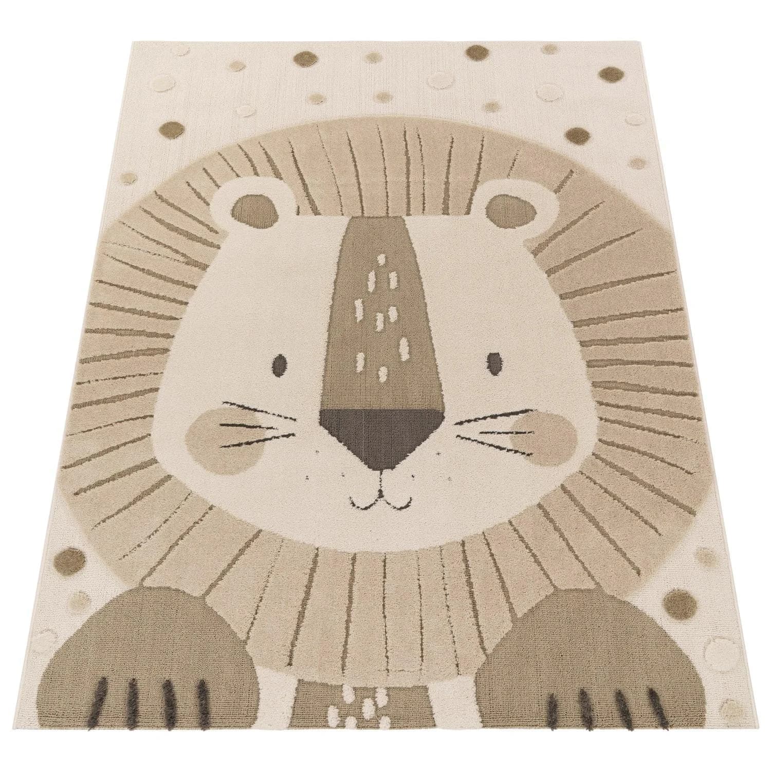 KADIMA DESIGN Kinderteppich Löwe Beige