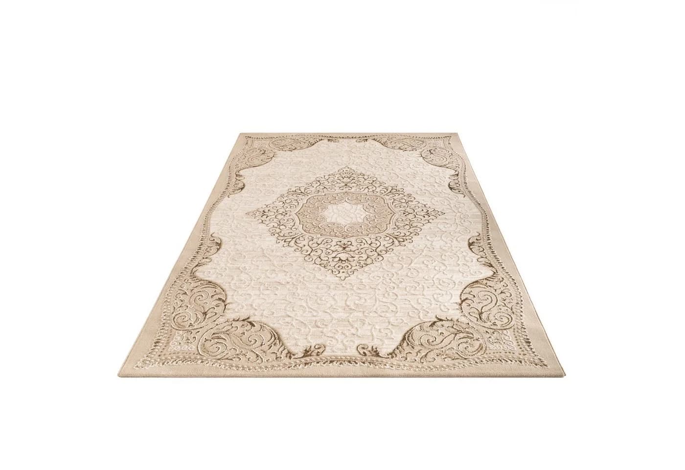 KADIMA DESIGN Orientalisch Läufer Beige Polyester Kurzflor