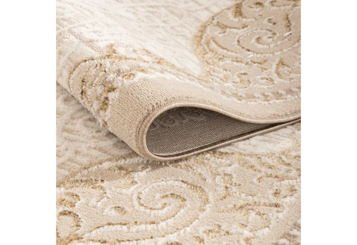 KADIMA DESIGN Orientalisch Läufer Beige Polyester Kurzflor - Bild 4