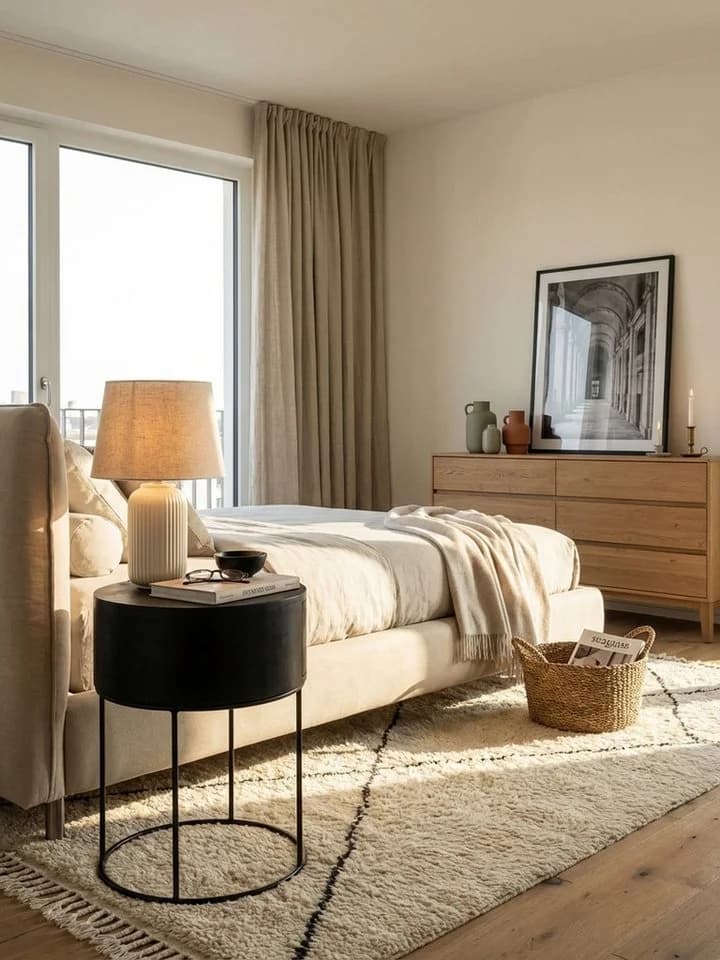 KADIMA DESIGN Nachtkonsole rund schwarz Mango Massivholz - Bild 4