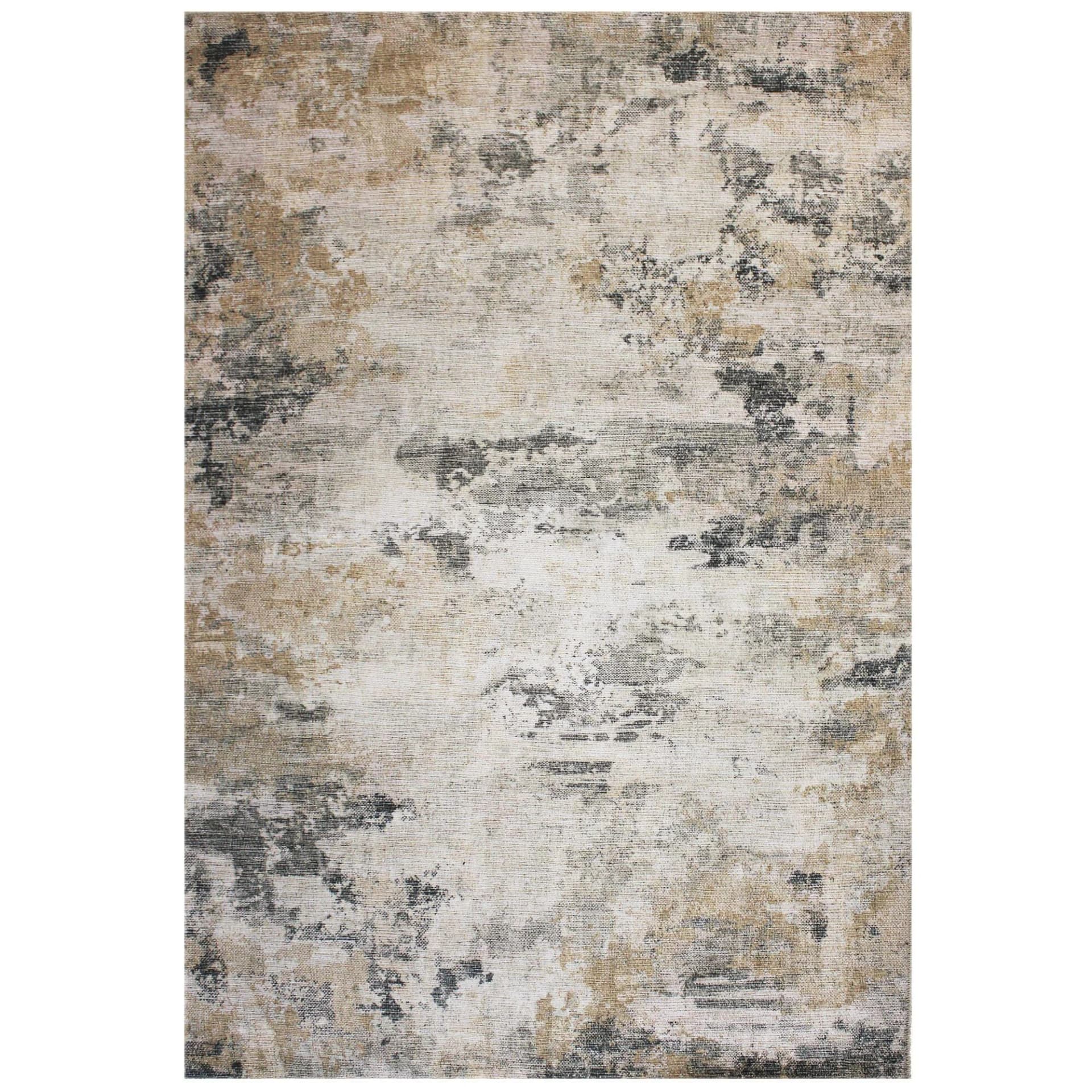 KADIMA DESIGN TEPPICH Waschbar HURST abstrakt Gelb-Natur