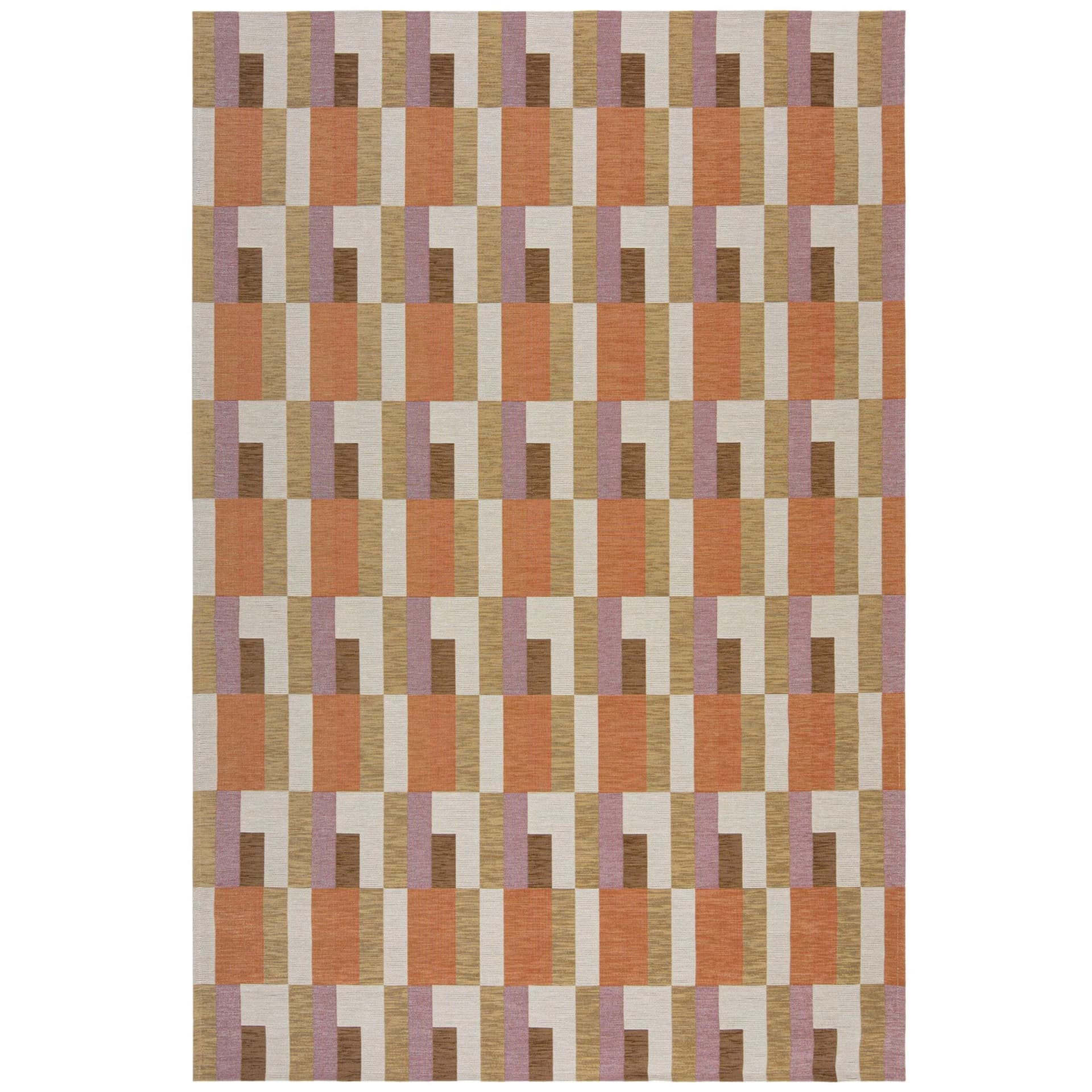 KADIMA DESIGN Teppich COQUET Geometrisch Orange-Natur
