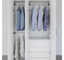 furnicato Teleskop-Kleiderstange Aluminium Silber 58-100 cm 2er Set Bild 2